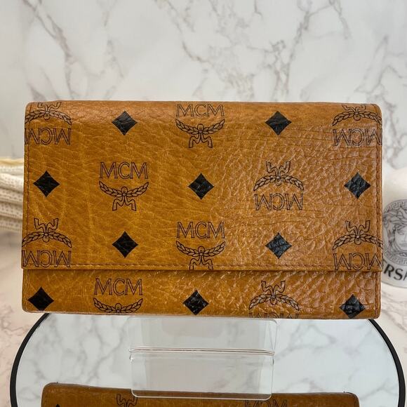 MCM Handbags - VINTAGE MCM (Michael Cromer Munich) Long Flap Kiss-Lock Wallet EUC